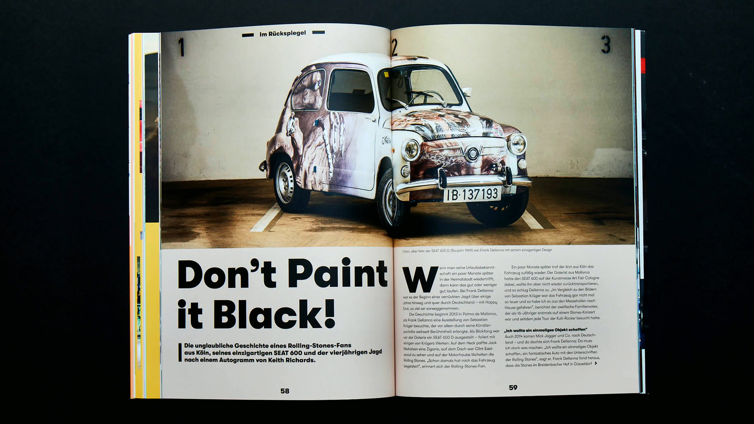 SOMOS spread, Don't Paint it Black, SEAT 600 oldtimer